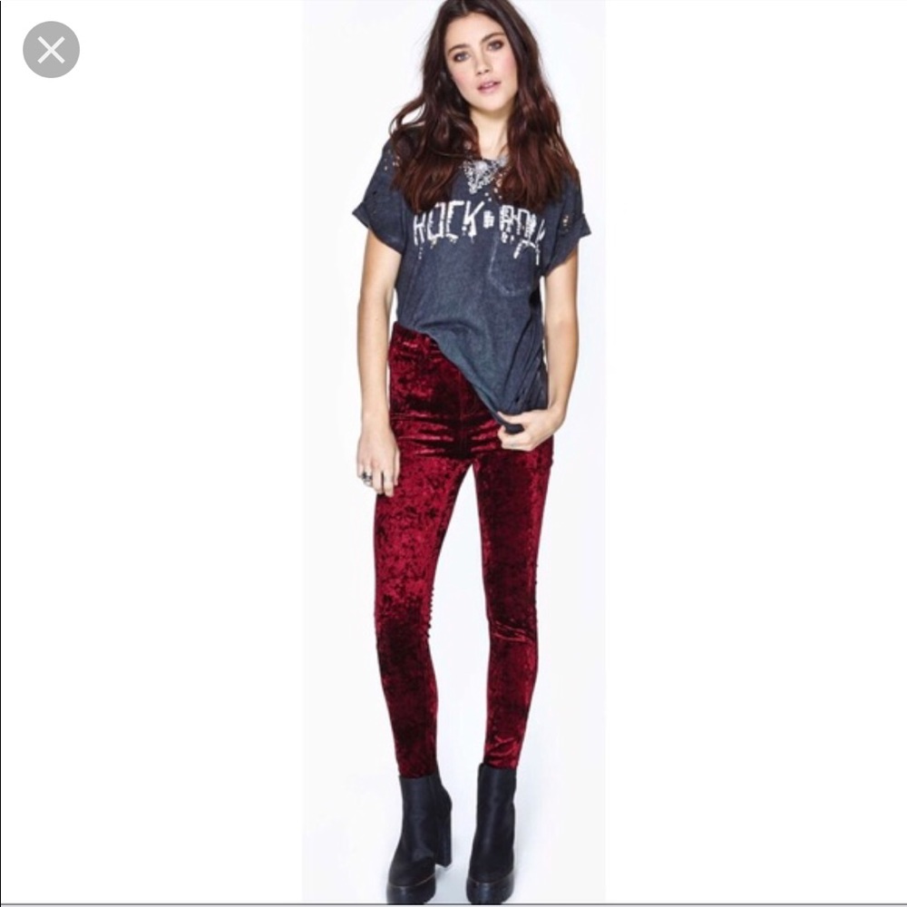 Crush on You Crushed Velvet Skinnies